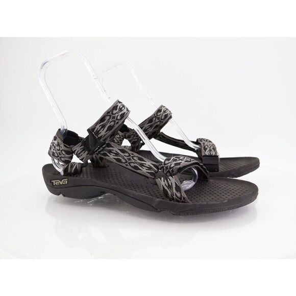 Teva Women's Hurricane IV Sandal Size 12 Strappy Adjustable Sport Outdoor Black - Picture 1 of 10